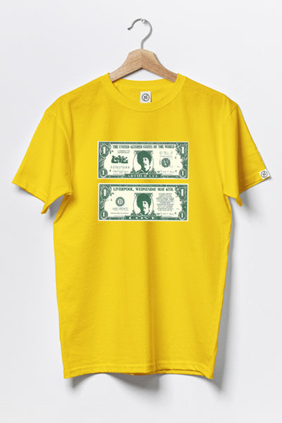 Arthur Lee / Shack - Academy Liverpool - 30th Anniversary T-Shirt / Unisex Classic Fit Premium T-Shirt / Yellow